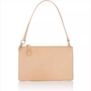 Opening ceremony leather Tan clutch
